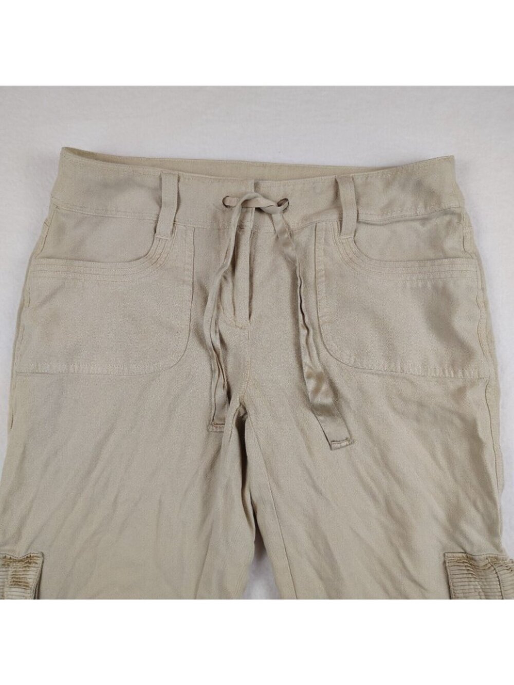 White House Black Market Silk Capri Pants Womens sz 2 - Picture 3 of 9